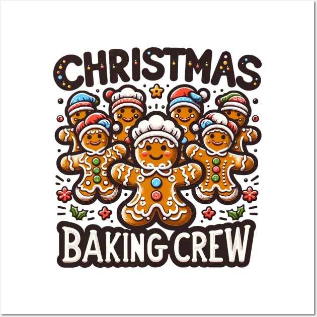 Christmas Baking Crew Vintage Gingerbread Men Wall Art by TheCloakedOak